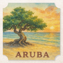Aruba Eagle Beach Divi Tree Gyllene Timmen