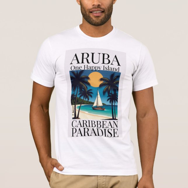 Aruba En Glad Ö T Shirt (Framsida)