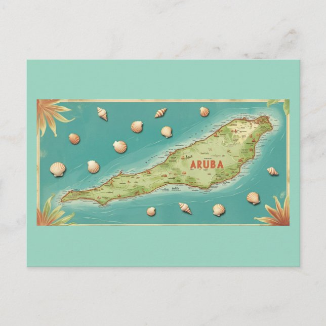 Aruba en vacker ö vykort (Framsida)