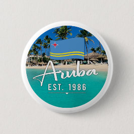 "Aruba Est. 1986-tumsfack med Flagga Knapp