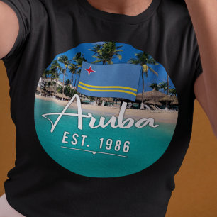 "Aruba Est. 1986-tumsfack med Flagga T Shirt