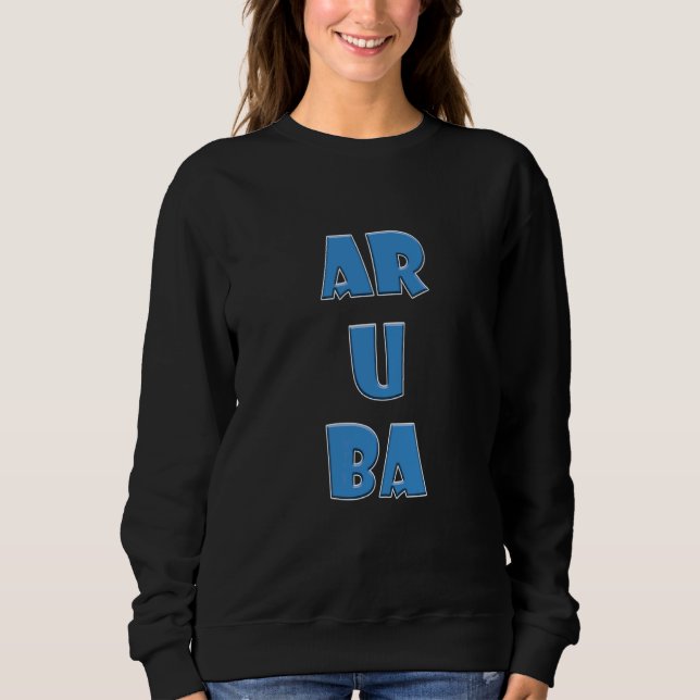 Aruba Färgglada Ord T Shirt (Framsida)