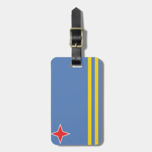 Aruba flagga bagagebricka