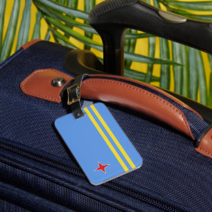 Aruba flagga bagagebricka