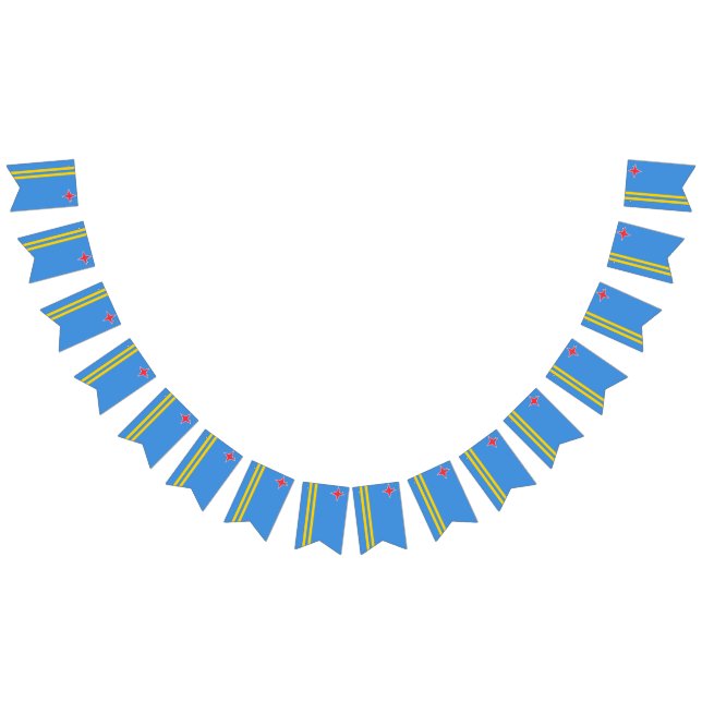 Aruba flagga buntbanderoll (Alla)