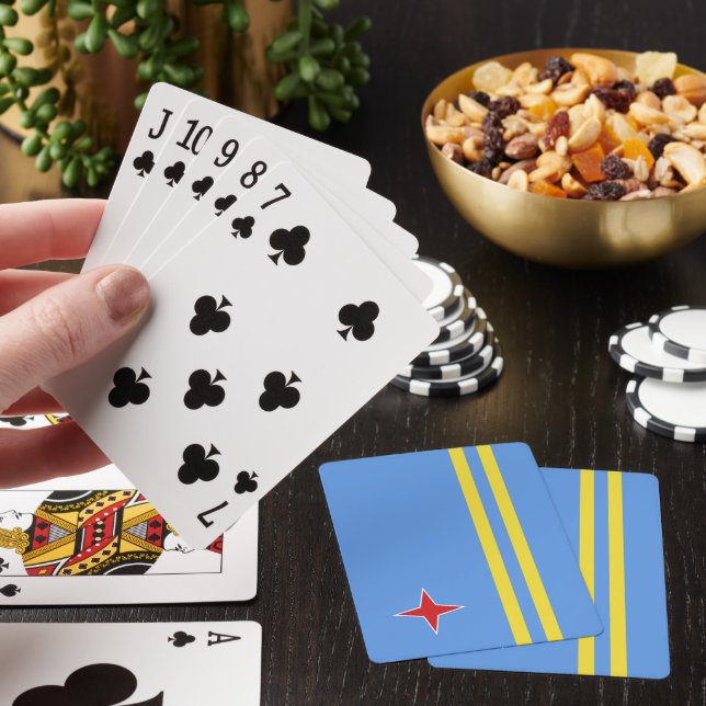 Aruba flagga casinokort (På plats)
