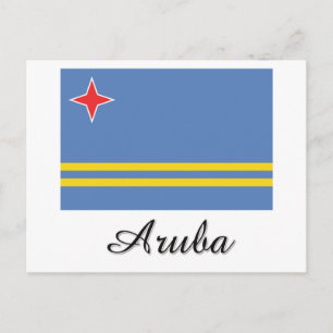 Aruba Flagga Design Vykort