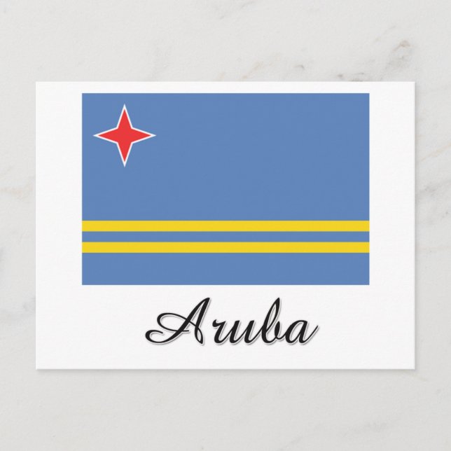 Aruba Flagga Design Vykort (Framsida)