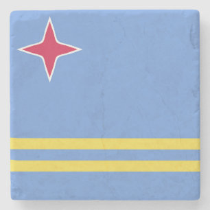 Aruba Flagga Emblem Stenunderlägg