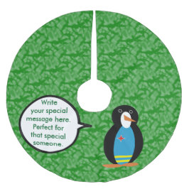 Aruba Flagga Helgdag Penguin Talking Julgransmatta Borstad Polyester