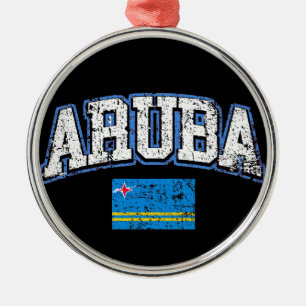 Aruba Flagga Julgransprydnad Metall