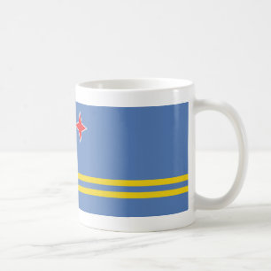 Aruba flagga kaffemugg