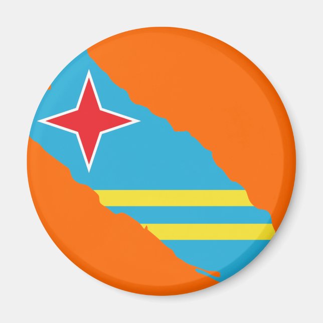 Aruba flagga karta magnet (Framsidan)