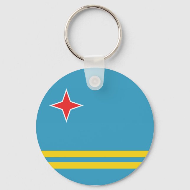 Aruba Flagga Keychain Nyckelring (Framsida)