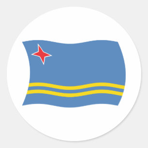 Aruba Flagga Klistermärke