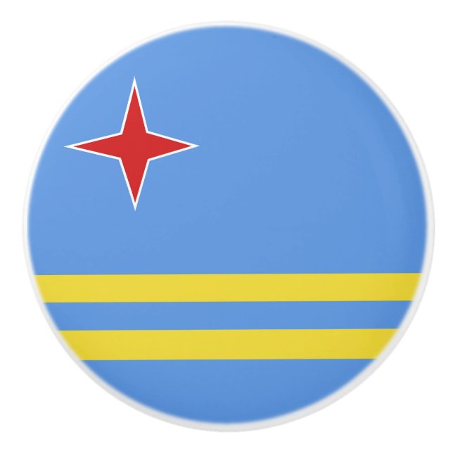 Aruba flagga knopp (Framsidan)