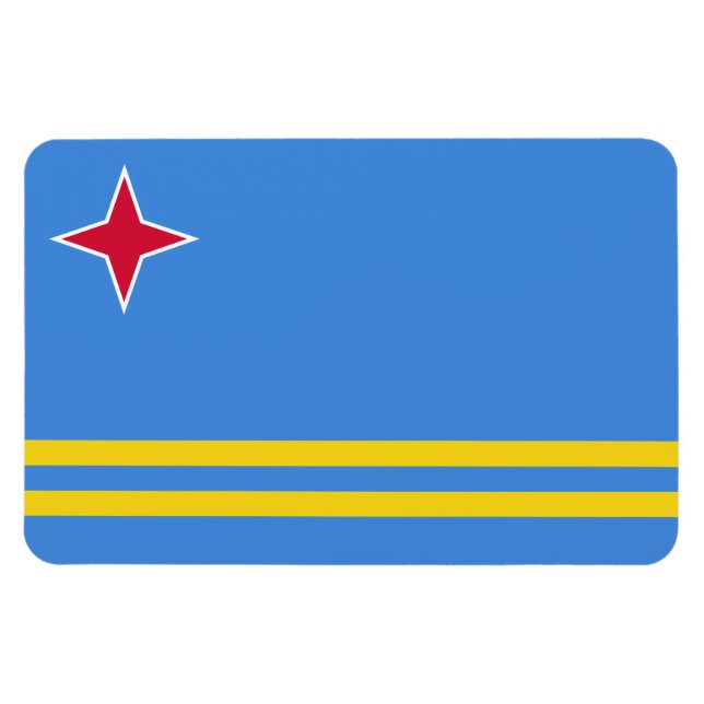 Aruba Flagga Magnet (Horisontell)