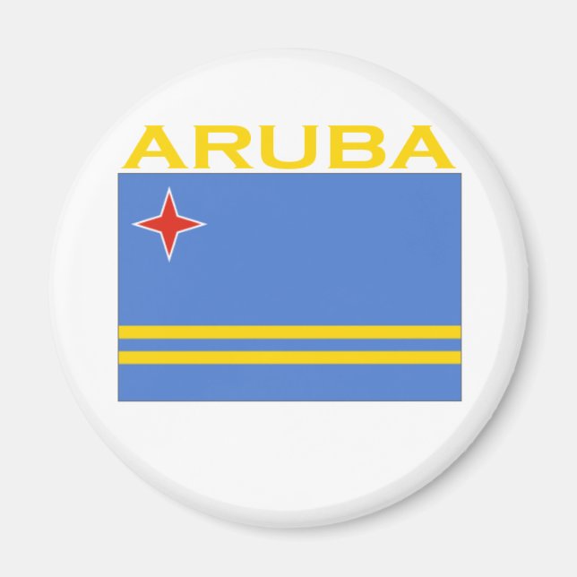 Aruba Flagga Magnet (Framsidan)