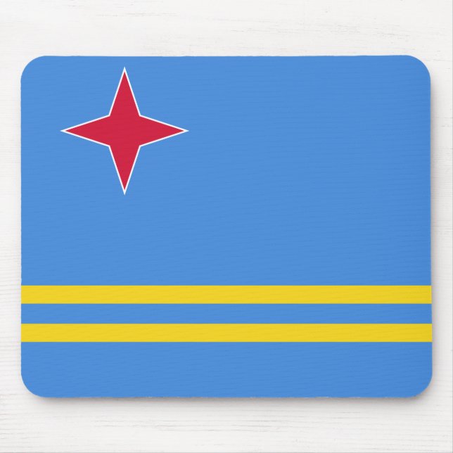 Aruba flagga musmatta (Framsidan)