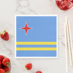 Aruba flagga pappersservett