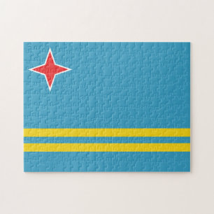 Aruba Flagga Puzzle Pussel