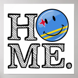 Aruba Flagga Smiling House Warmer Poster