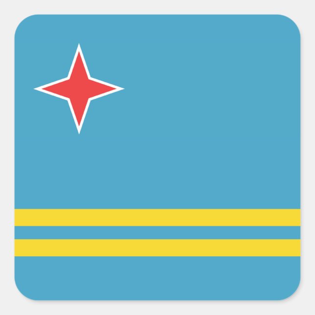 Aruba Flagga Sticker Fyrkantigt Klistermärke (Framsida)