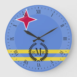 Aruba flagga stor klocka