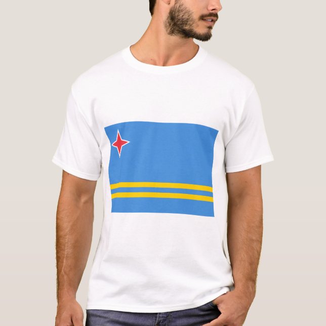 Aruba Flagga T Shirt (Framsida)