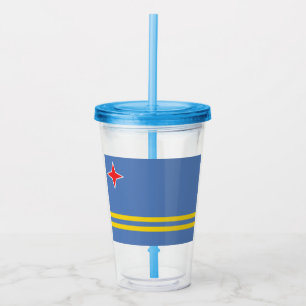 Aruba flagga take away mugg