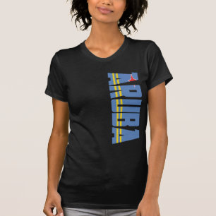 Aruba flagga tee