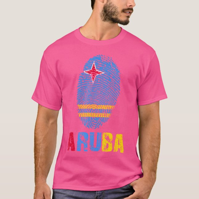 Aruba Flagga Tshirt I Kärlek Aruba Tee (Framsida)