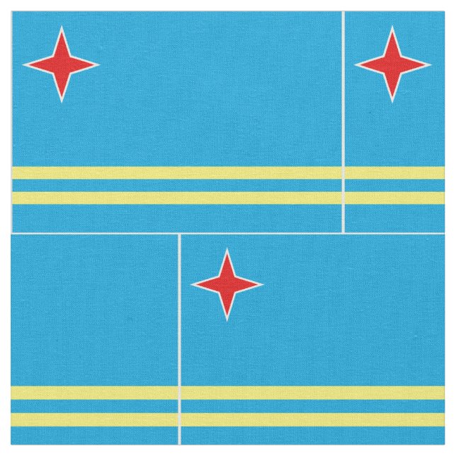Aruba flagga tyg (Närbild)