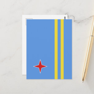 Aruba flagga vykort