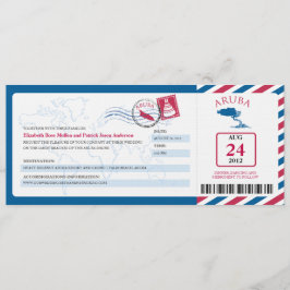 Aruba Flygpost Boarding Pass iBröllops inbjudan