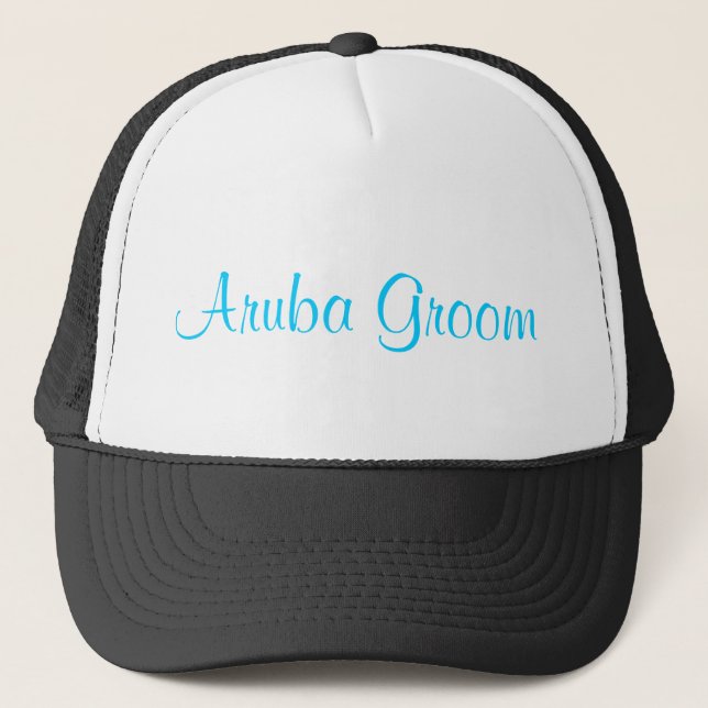 Aruba Groom Print Baseball Cap Truckerkeps (Framsida)