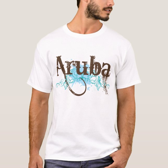 Aruba Grunge reser den för manar T-shirt (Framsida)