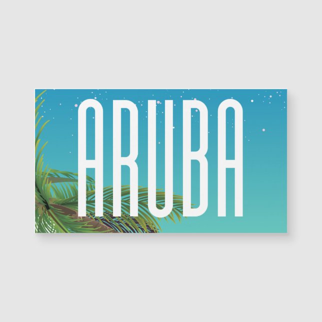 Aruba Hängmattsstrand reseinformation affisch (Framsida)