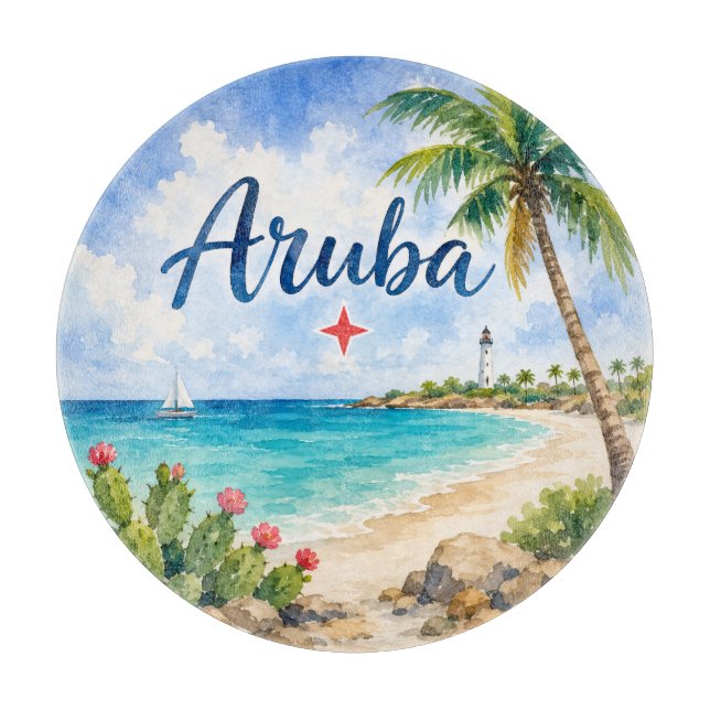 Aruba holländska karibiska ö resa souvenir (Framsidan)