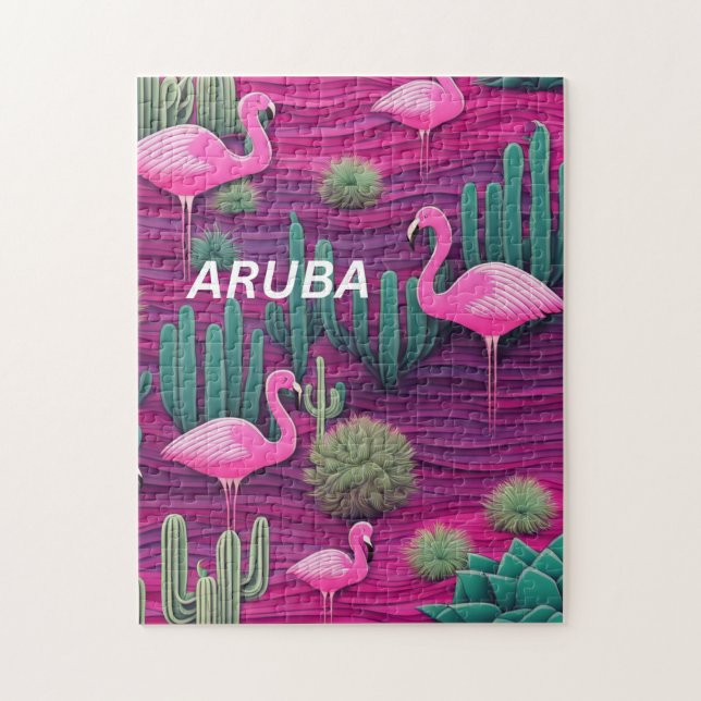 Aruba i rosa pussel (Vertikal)