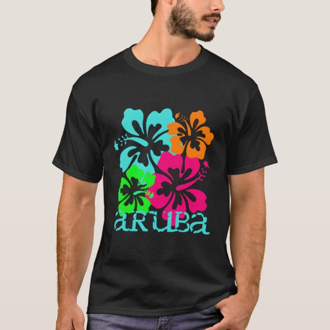 Aruba Island Beach Tropical Paradise Travel Surfa  T Shirt (Framsida)