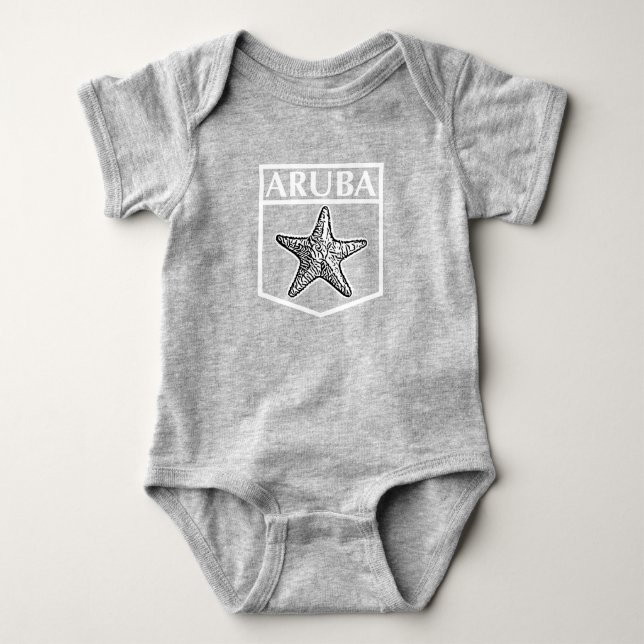 Aruba Island Design - Baby Jersey Bodykostym T Shirt (Framsida)