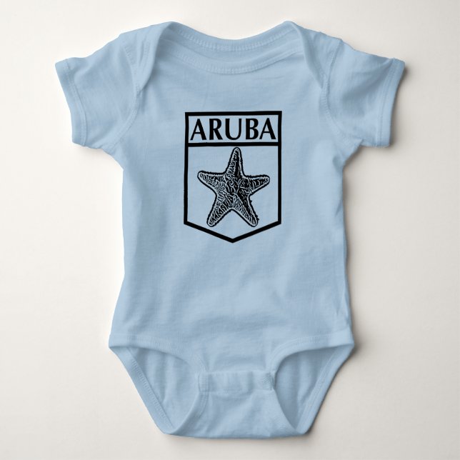 Aruba Island Design - Baby Jersey Bodykostym T Shirt (Framsida)