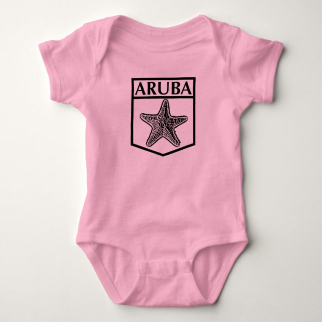Aruba Island Design - Baby Jersey Bodykostym T Shirt (Framsida)
