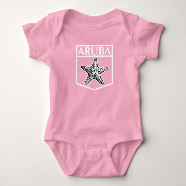 Aruba Island Design - Baby Jersey Bodykostym T Shirt (Framsida)