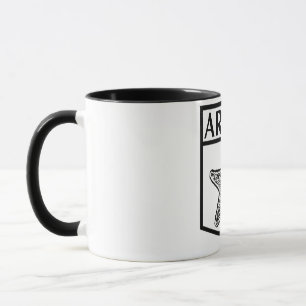 Aruba Island Design - Black 11 oz Combo Mugg