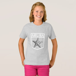 Aruba Island Design - Flickor Basic T-Shirt