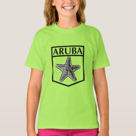 Aruba Island Design - Flickor Grundläggande T-Shir T Shirt