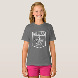 Aruba Island Design - Flickor Grundläggande T-Shir T Shirt