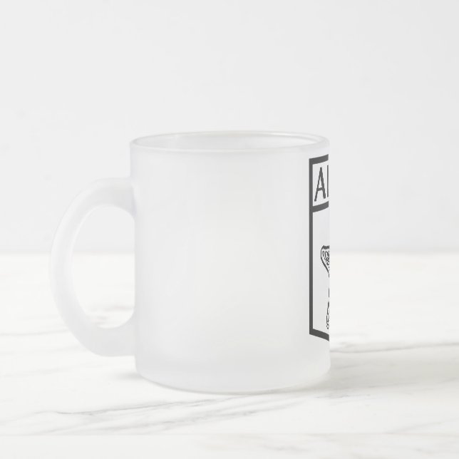 Aruba Island Design - Frosted 10 oz Frosted Glass Frostad Glasmugg (Vänster)